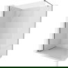 Perete de duş Mexen Kioto-X Walk-in 100 x 200 cm, transparent 10 mm, gri armă periat - 800-100-101-66-00-X
