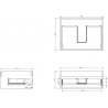 Mexen Box-A mosdószekrény korpus 60 cm, 1 fiók, tölgy - 91AX0-0600-235-1-81