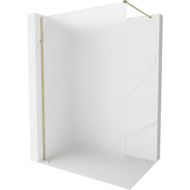Mexen Kioto-X perete de duș Walk-in 100 x 200 cm, mat 10 mm, auriu - 800-100-101-50-30-X