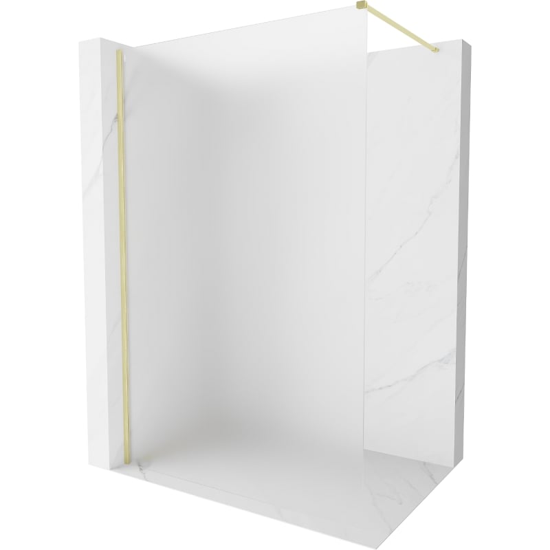 Perete de duș Mexen Kioto-X Walk-in 60 x 200 cm, înghețat 10 mm, auriu periat - 800-060-101-55-30-X