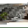 Mexen Omega tolóajtós zuhanykabin 120 x 80 cm, Sötétszürke, Króm + zuhanytálca Flat, Fekete - 825-120-080-01-40-4070