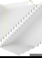 Mexen Kioto-X zuhanyfal Walk-in 140 x 200 cm, 10 mm matt, arany kefe - 800-140-101-55-30-X