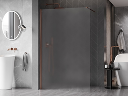 Mexen Kioto-X Walk-in zuhanyfal 80 x 200 cm, 10 mm matt, rózsaarany - 800-080-101-60-30-X