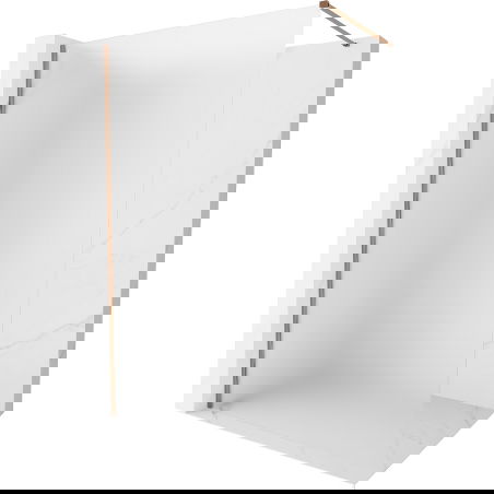 Mexen Kioto-X perete de duș Walk-in 100 x 200 cm, mat 10 mm, aur roz - 800-100-101-60-30-X