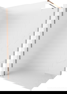 Mexen Kioto-X zuhanyfal Walk-in 100 x 200 cm, fagyott üveg 10 mm, rózsaarany - 800-100-101-60-30-X