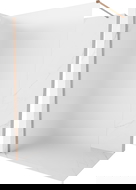 Mexen Kioto-X zuhanyfal Walk-in 160 x 200 cm, szatén 10 mm, ecsetelt réz - 800-160-101-65-30-X