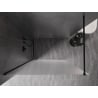 Mexen Kioto-X zuhanyfal Walk-in 50 x 200 cm, jégvirág dekor 10 mm, fekete - 800-050-101-70-30-X