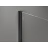Mexen Kioto-X zuhanyfal Walk-in 50 x 200 cm, jégvirág dekor 10 mm, fekete - 800-050-101-70-30-X