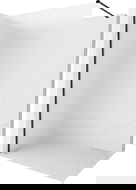 Mexen Kioto-X zuhanyfal Walk-in 110 x 200 cm, homokfúvott 10 mm, fekete - 800-110-101-70-30-X