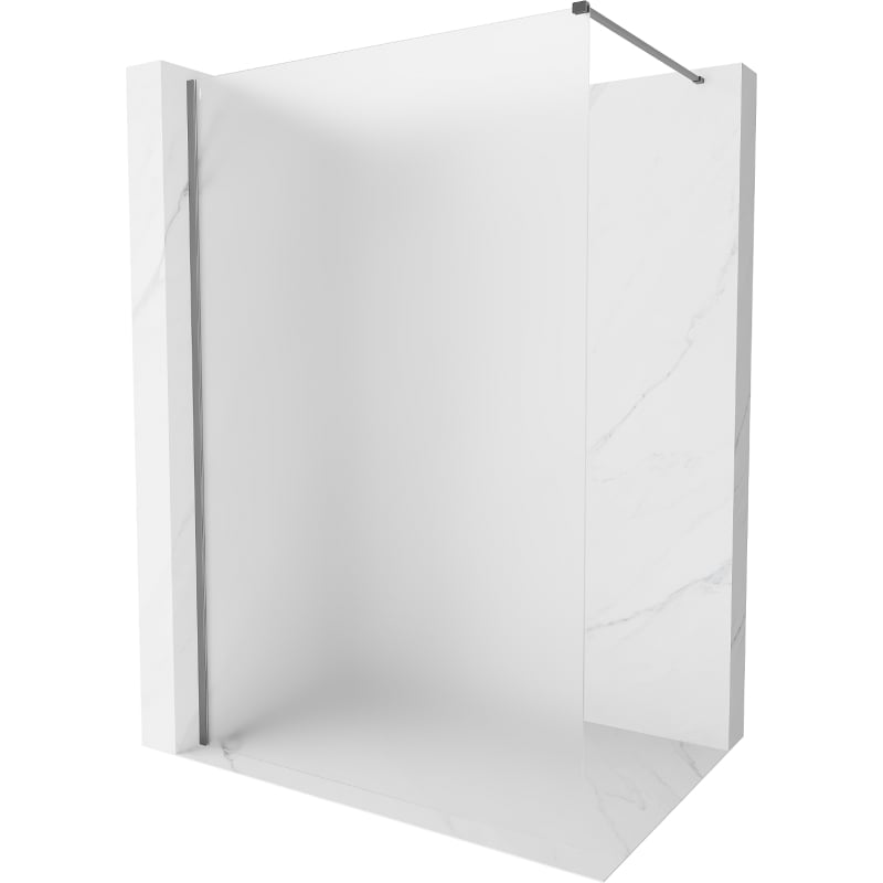 Mexen Kioto-X perete de duș Walk-in 80 x 200 cm, înghețat 10 mm, metal pistol - 800-080-101-95-30-X
