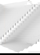 Mexen Kioto-X zuhanyfal Walk-in 120 x 200 cm, jégvirág 10 mm, csiszolt nikkel - 800-120-101-97-30-X