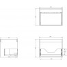 Mexen Box-A cadru dulap lavoar 60 cm, 1 sertar, alb lucios - 91AX0-0600-470-1-00
