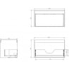 Mexen Box-A corp dulap lavoar 80 cm, 1 sertar, alb lucios - 91AX0-0800-470-1-00
