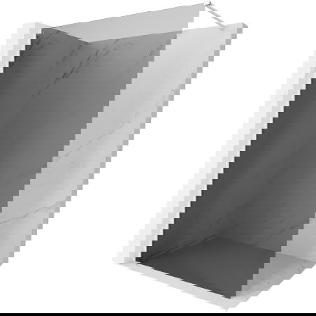 Mexen Kioto-X zuhanyfal Walk-in 140 x 200 cm, grafit 10 mm, fehér - 800-140-101-20-40-X