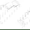 Mexen Kioto-X perete de duș Walk-in 70 x 200 cm, grafit 10 mm, auriu - 800-070-101-50-40-X
