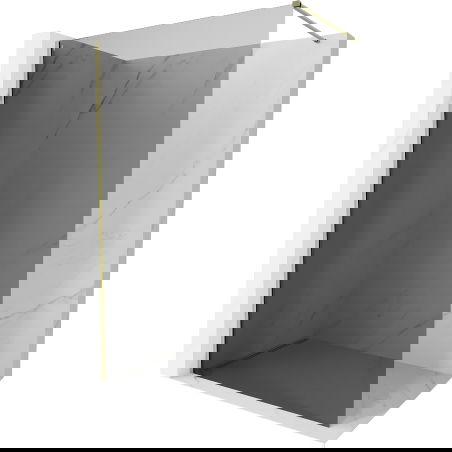 Mexen Kioto-X perete de duș Walk-in 130 x 200 cm, grafit 10 mm, aur - 800-130-101-50-40-X