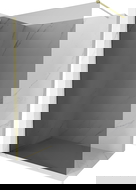 Mexen Kioto-X perete duș Walk-in 140 x 200 cm, grafit 10 mm, auriu periat - 800-140-101-55-40-X