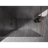 Mexen Kioto-X Walk-in zuhanyfal 60 x 200 cm, grafit 10 mm, kefe réz - 800-060-101-65-40-X