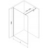 Mexen Kioto-X perete de duș Walk-in 60 x 200 cm, grafit 10 mm, gri armă periat - 800-060-101-66-40-X