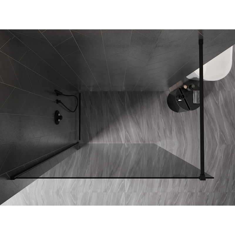 Mexen Kioto-X perete de duș Walk-in 90 x 200 cm, grafit 10 mm, negru - 800-090-101-70-40-X