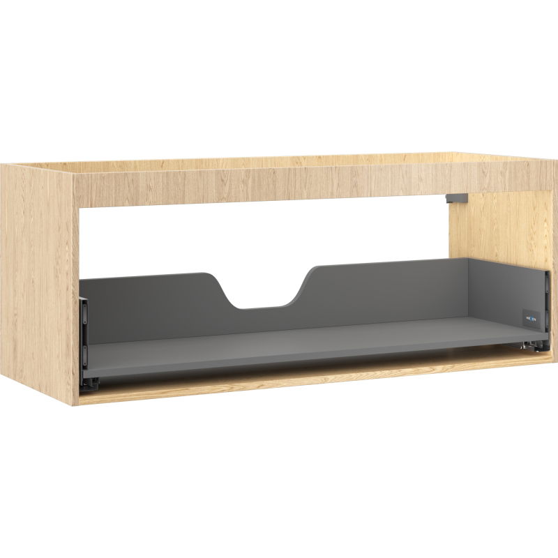 Mexen Box-A mosdószekrény szekrénytest 120 cm, 1 fiók, tölgy - 91AX0-1200-470-1-81