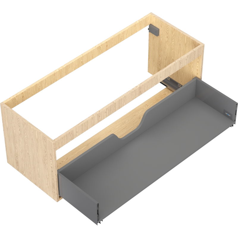 Mexen Box-A mosdószekrény szekrénytest 120 cm, 1 fiók, tölgy - 91AX0-1200-470-1-81