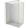 Mexen Kioto-XF perete de duș Walk-in cu ramă 120 x 202 cm, transparent 10 mm, auriu - 800-120-104-50-00-X