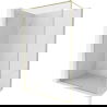Mexen Kioto-XF perete de duș Walk-in cu cadru 150 x 202 cm, transparent 10 mm, auriu periat - 800-150-104-55-00-X