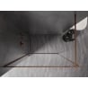 Mexen Kioto-XF perete de duș Walk-in cu ramă 120 x 202 cm, transparent 10 mm, aur roz - 800-120-104-60-00-X