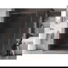 Perete de duș Mexen Kioto-XF Walk-in cu ramă 140 x 202 cm, transparent 10 mm, cupru periat - 800-140-104-65-00-X