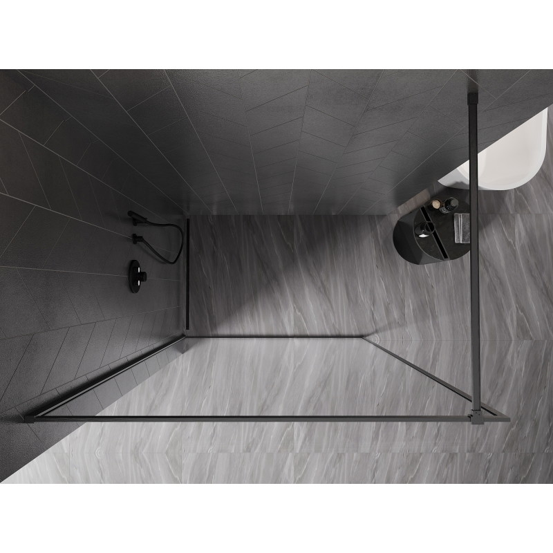 Mexen Kioto-XF panou de duș Walk-in cu cadru 60 x 202 cm, transparent 10 mm, gri armă periat - 800-060-104-66-00-X