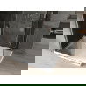Mexen Omega tolóajtós zuhanykabin 120 x 80 cm, Sötétszürke, Króm + zuhanytálca Flat, bialy - 825-120-080-01-40-4010
