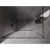 Mexen Kioto-XF perete de duș Walk-in cu cadru 100 x 202 cm, transparent 10 mm, gri armă periat - 800-100-104-66-00-X