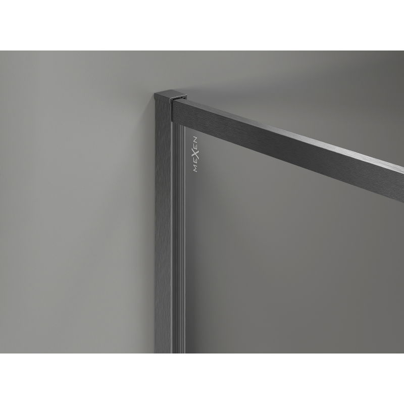 Mexen Kioto-XF perete de duș Walk-in cu ramă 150 x 202 cm, transparent 10 mm, gri armă periat - 800-150-104-66-00-X