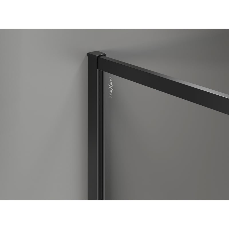 Mexen Kioto-XF perete de duș Walk-in cu cadru 90 x 202 cm, transparent 10 mm, negru - 800-090-104-70-00-X
