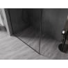 Mexen Kioto-XF Walk-in zuhanyfal kerettel 100 x 202 cm, 10 mm átlátszó, fekete - 800-100-104-70-00-X
