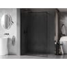 Mexen Kioto-XF Walk-in zuhanyfal kerettel 100 x 202 cm, 10 mm átlátszó, fekete - 800-100-104-70-00-X