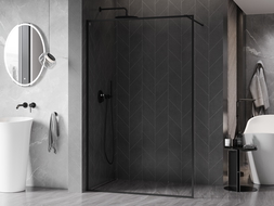 Mexen Kioto-XF perete de duș Walk-in cu ramă 100 x 202 cm, transparent 10 mm, negru - 800-100-104-70-00-X