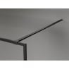 Mexen Kioto-XF zuhanyfal Walk-in kerettel 110 x 202 cm, átlátszó 10 mm, fekete - 800-110-104-70-00-X