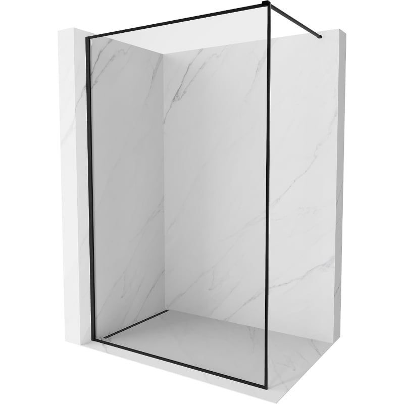 Mexen Kioto-XF perete de duș Walk-in cu cadru 120 x 202 cm, transparent 10 mm, negru - 800-120-104-70-00-X