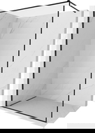 Mexen Kioto-XF zuhanyfal Walk-in kerettel 140 x 202 cm, átlátszó 10 mm, fekete - 800-140-104-70-00-X