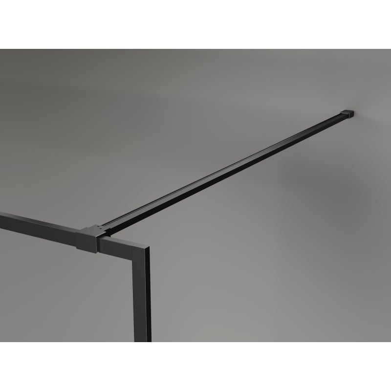 Mexen Kioto-XF Walk-in zuhanyfal kerettel 140 x 202 cm, áttetsző 10 mm, fekete - 800-140-104-70-00-X