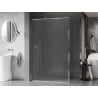 Mexen Kioto-XF Walk-in Zuhanyfal kerettel 80 x 202 cm, 10 mm, króm, fagyos - 800-080-104-01-30-X