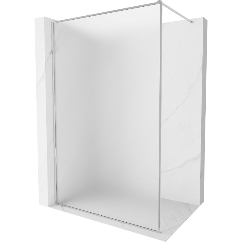 Mexen Kioto-XF perete de duș walk-in cu cadru 90 x 202 cm, sticlă mată 10 mm, crom - 800-090-104-01-30-X