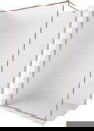 Mexen Kioto-XF Walk-in zuhanyfal kerettel 90 x 202 cm, fagyott 10 mm, csiszolt réz - 800-090-104-65-30-X