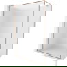 Mexen Kioto-XF Walk-in zuhanyfal kerettel 130 x 202 cm, fagyott 10 mm, kefélt réz - 800-130-104-65-30-X