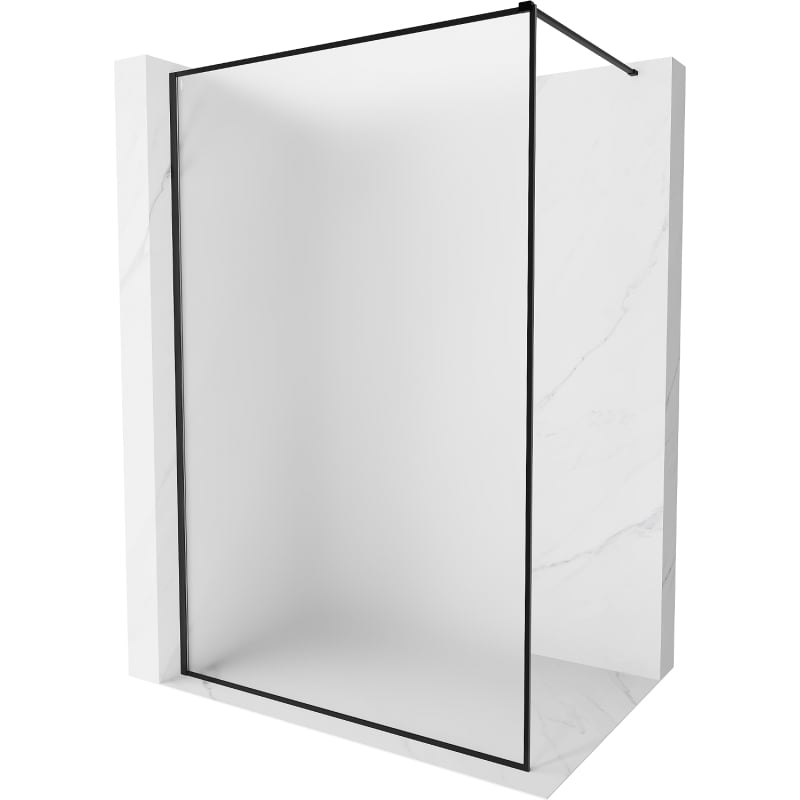 Mexen Kioto-XF perete de duș Walk-in cu cadru 70 x 202 cm, sticlă mată 10 mm, negru - 800-070-104-70-30-X
