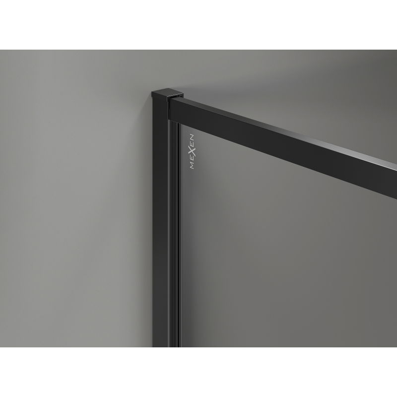 Mexen Kioto-XF perete de duș Walk-in cu cadru 70 x 202 cm, geam satin 10 mm, negru - 800-070-104-70-30-X