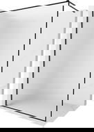 Mexen Kioto-XF perete de duș Walk-in cu ramă 120 x 202 cm, înghețat 10 mm, negru - 800-120-104-70-30-X