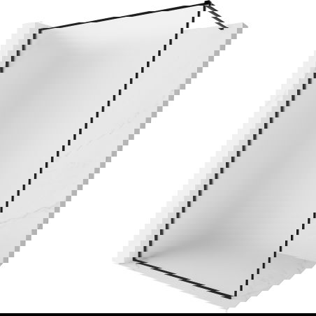 Mexen Kioto-XF perete de duș Walk-in cu cadru 130 x 202 cm, înghețat 10 mm, negru - 800-130-104-70-30-X